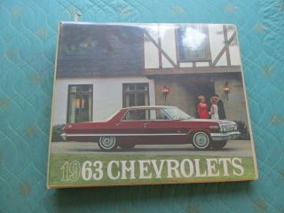 1963 Chevrolet Dealer Showroom Album Color & Upholstery Book Not Brochure