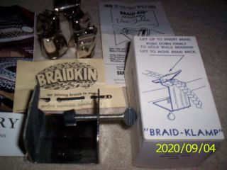 Vintage Rug Braid - Klamp Braid Aid Clamp And Braidmastery Pattern Set (complete?)