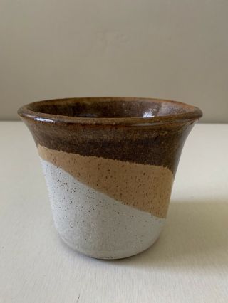Vintage Planter Sdw Stoneware Design West Calif Pottery Mid Century Abstract Htf