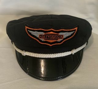 Vintage Harley Davidson Captain Hat Size 7 1/8 1940’s 50’s