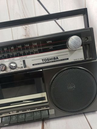 Vintage Toshiba Boombox RT - 6015 Antenna Radio 80s Tape Not 3