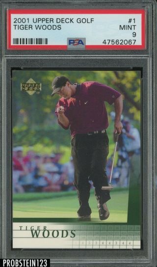 2001 Upper Deck Golf 1 Tiger Woods Psa 9