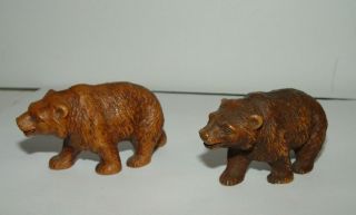 Estate 2 Vintage Syroco Yellowstone Park Souvenir ? Bear Figure Statues