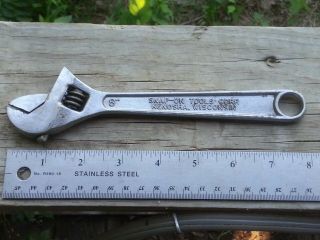 Vintage 8 " Adjustable Wrench Snap - On & Blue - Point Kenosha,  Wisconsin Usa