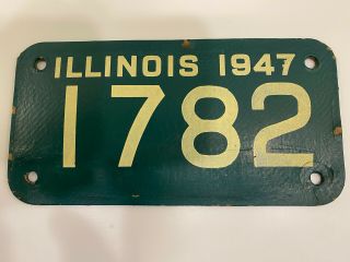 1947 Illinois Motorcycle License Plate