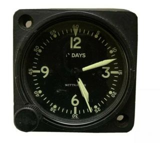 Wittnauer 8 Day Aircraft Clock World War 2 Swiss Made.
