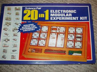 Vintage Science Fair 20 In 1 Electronic Modular Experiment Kit Circa ‘71