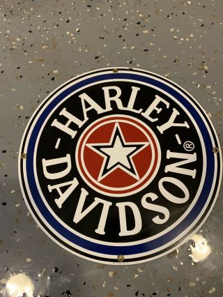 Oem Harley Davidson Motorcycle Dealer Porcelain Metal Gas Fat Boy Sign Willi G