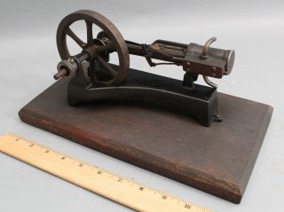 Small Antique Miniature Stationary Live Steam Engine Flywheel Model,  Nr