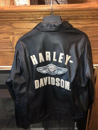Harley Davidson Leather Riding Jacket 100 Year Anniversary Men’s Medium