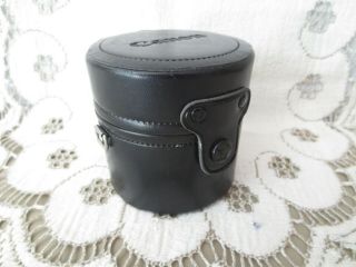 Vintage 3 1/4 " Small Black Hard Lens Case Canon Padded Lh - B8