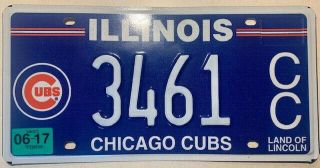 Chicago Cubs Illinois License Plate