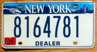 2008 York Dealer License Plate Number Tag - $2.  99 Start