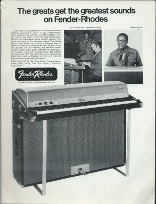 1969 Fender Rhodes Piano Vintage Page Ad
