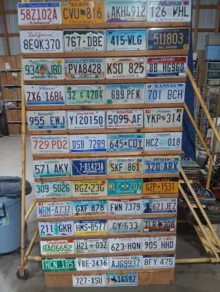 Complete Set Of 50 Us States License Plates With