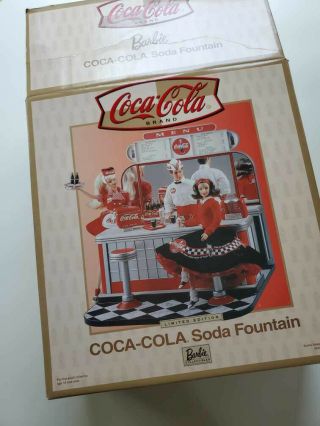 Vintage 2000 Barbie Coca Cola Soda Fountain 26980 In Nib