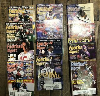 12 Vintage Football Digest Magazines Late 1990s Early 2000s Nfl