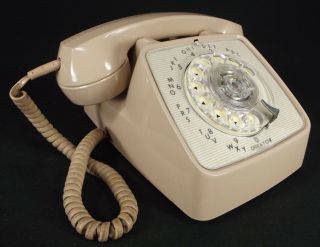 Rotary Dial Phone Vintage 1988 Telephone Retro Gte Beige 1980 