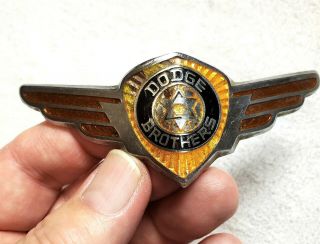 Dodge Brothers Winged Enamel Radiator Grille Badge Emblem 1936 - 37 Fox