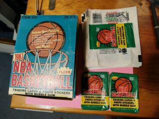 1987 - 88 Fleer Empty Box With 35 Wrappers