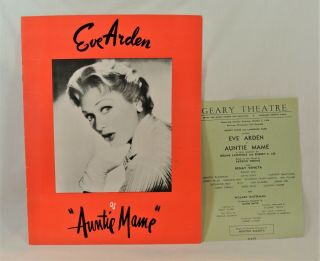 Vintage Auntie Mame Starring Eve Arden Souvenir Program And Playbil 1958l