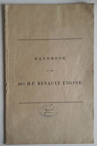A Rare Ww1 Rn Airship Station Milton Pembroke Airship Engine Handbook