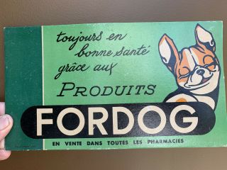 Vintage Dog Advertising Standee Boston Terrier Dog? Veterinary Medicine