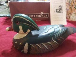 1984 Gallery Originals North American Ontario Wood Duck Decoy Signed Bob Berry