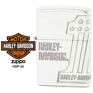 Zippo Oil Lighter Harley Davidson Silver Hdp - 35 Brass 3 Sides Etching Japan F/s