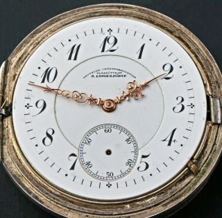A.  Lange & Sohne Glashutte Pocket Watch Movement & Dial,  Not Running,  To Restore 2