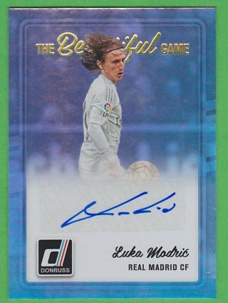 2016 - 17 Donruss The Game Autograph Bglmo Luca Modric Real Madrid