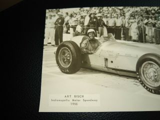 Art Bisch 1958 Indianapolis Motor Speedway Postcard Vintage Racing Indy 500 2
