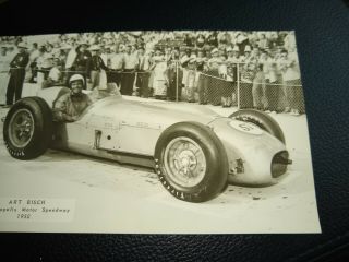Art Bisch 1958 Indianapolis Motor Speedway Postcard Vintage Racing Indy 500 3