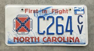 North Carolina Sons Of Confederate Veterans Scv License Plate C264 Cv