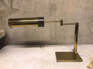 Mid Century Modern Walter Von Nessen Brass Swing Arm Desk Lamp
