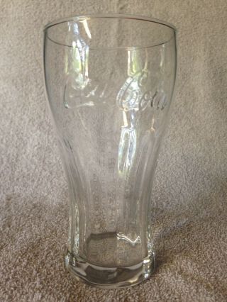 Vintage Embossed Coca - Cola Glass Coke Classic Clear 6 "