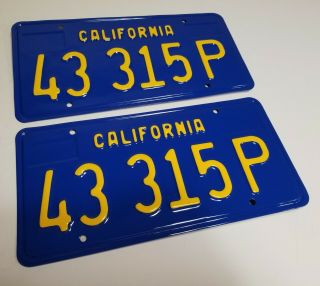 1970 California Truck License Plates 1971 1972 1973 1974 1975 1976 1977 1978 79