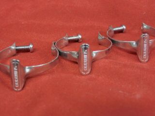3 Vintage Shimano Stainless Steel Top Tube Brake Cable Clips Guides Clamps