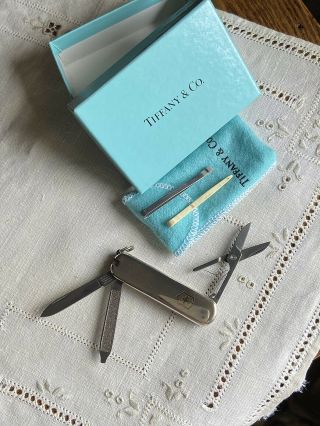 Tiffany & Co.  Sterling Silver & 18k Victorinox Swiss Army Pocket Knife Vintage