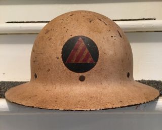 Vintage Ww2 U.  S.  Civil Defense Helmet