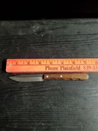 Vintage Case Xx Cap 221 Cp Stainless Paring Knife 3 " W/ Wood Handle