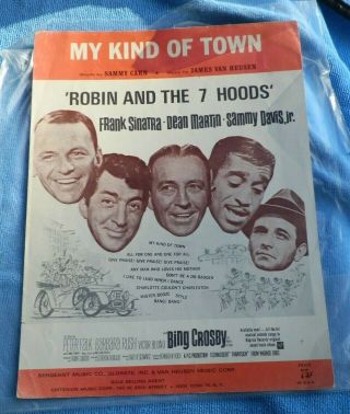 Robin And The 7 Hoods 1964 My Kind Of Town Sinatra Movie Vintage Sheet Music