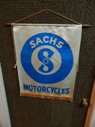 Sachs Motorcycle Dealer Banner Sign Penton Maico Zundapp Rickman Dkw