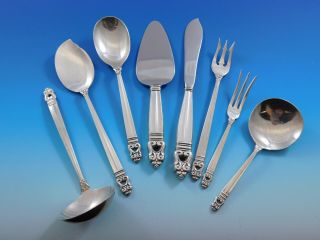 Royal Danish By International Sterling Silver Essential Serving Set Small 8 - Pc