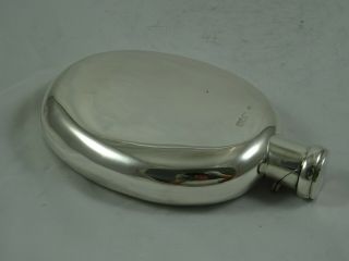 Large,  Victorian Solid Silver Hip Flask,  1896,  227gm