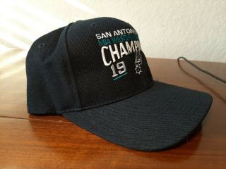 NBA San Antonio Spurs Western Champs 1999 Cap Hat Adult Snapback Vintage Blue 2