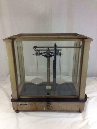 Antique Wm Ainsworth & Sons Inc Type Dlb Chain Weight Analytical Balance Scale