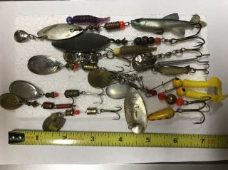 Lof Of 15 Vintage Fishing Lures From The 1950 