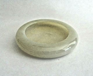 Vintage Onyx Ash Tray / Candle Holder Sage Color Finely Crafted 4.  5 "
