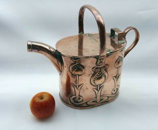 Art Nouveau Copper Watering Can Joseph Sankey & Sons,  Arts Crafts Edwardian 666g
